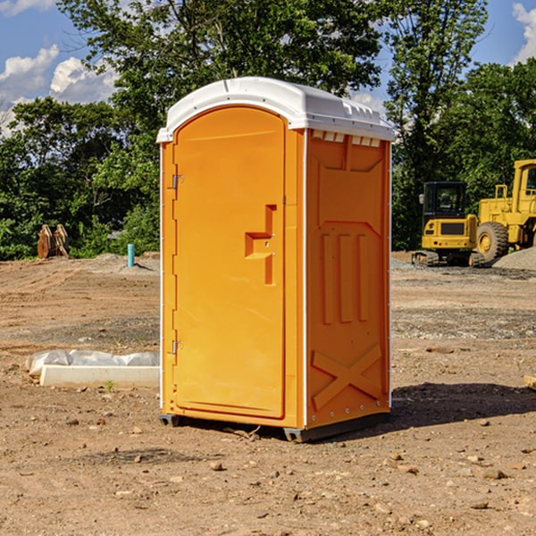 what is the cost difference between standard and deluxe porta potty rentals in Angelica